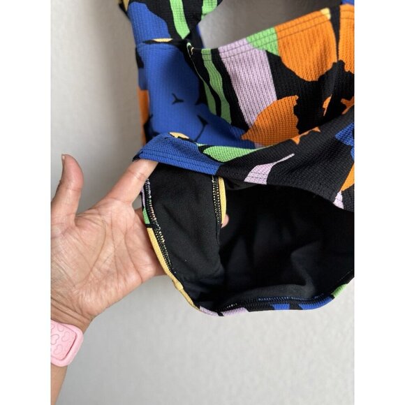 Roxy Women’s Color Jam One Piece Swimsuit Anthracite Flower Jammin Size Small‎ - Picture 13 of 16